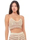 Mc2 Saint Barth Multicolor Crochet Top In Multicolor