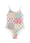 Mc2 Saint Barth Floral-print Swimsuit In Multi