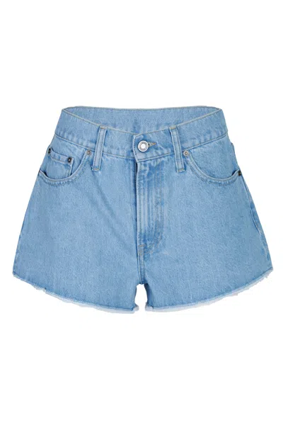 Mc2 Saint Barth Musa Denim Shorts In Blue