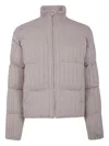 Mc2 Saint Barth Mya Cable-knit Padded Cardigan In Neutral