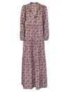 MC2 SAINT BARTH MC2 SAINT BARTH NADJA LONG DRESS WITH FLOWER PATTERN