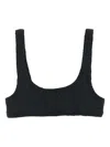 Mc2 Saint Barth Woman Brown Classic Crinkle Bralette Naima In Black