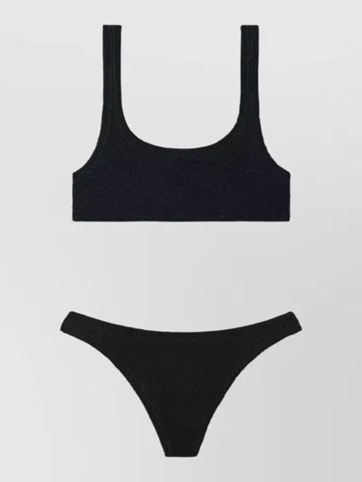 Mc2 Saint Barth Naima Naomi Bikini Scoop Neckline High Cut In Blue