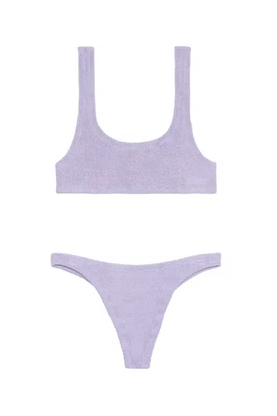 Mc2 Saint Barth Naima Naomi Classic Bikini Set Lilac In Purple