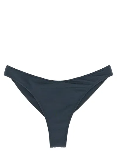 Mc2 Saint Barth Naomi Cheeky Logo-patch Bikini Bottoms In Black