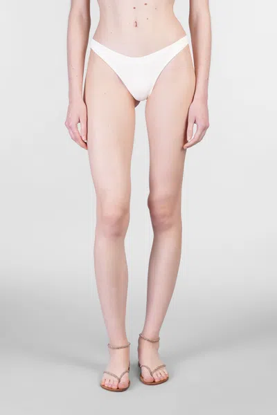 Mc2 Saint Barth Naomi Beachwear In Beige Polyamide In White
