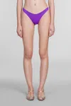 Mc2 Saint Barth Woman Shiny Purple Cheeky Swim Briefs In Viola