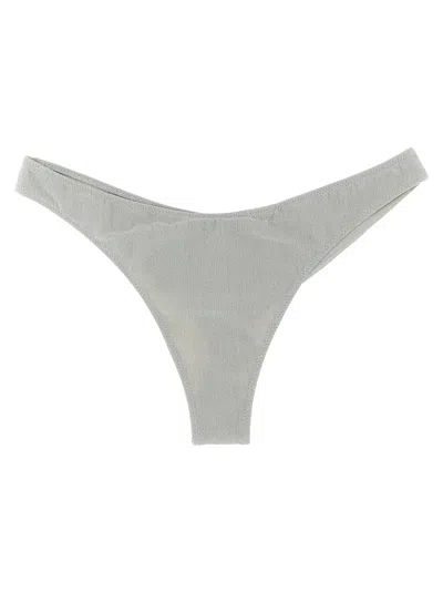 Mc2 Saint Barth Naomi Lurex Bikini Bottoms In Gray