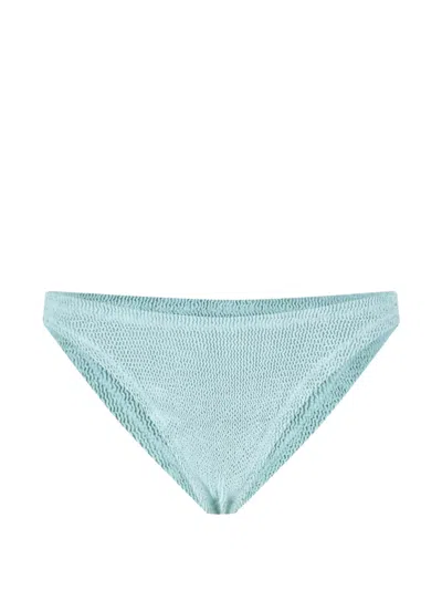 Mc2 Saint Barth Naomi Crinkle Bikini Bottom In Blue