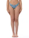 Mc2 Saint Barth Naomi Logo Patch Bikini Bottoms In White/blue