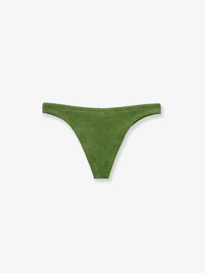 Mc2 Saint Barth Naomi Stretch Nylon Bikini Bottom In Green