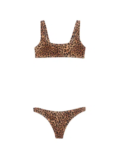 Mc2 Saint Barth Leopard-print Bikini In Animal Print