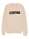 Mc2 Saint Barth Natural Crewneck Printed Sweatshirt In Neutral