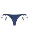 Mc2 Saint Barth Navy Blue Basic Bikini Bottoms In Blue