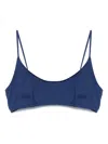 Mc2 Saint Barth Navy Blue Basic Bikini Top In Blue