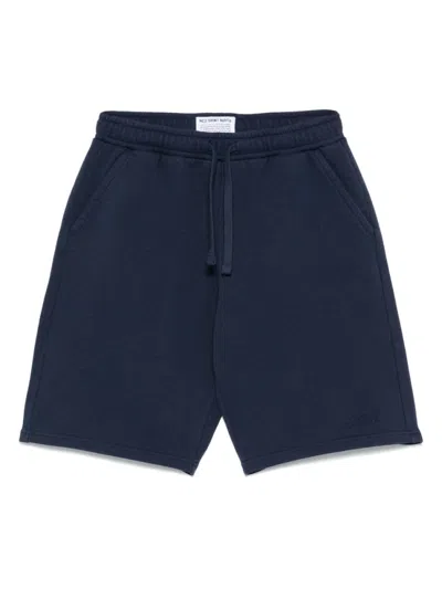 Mc2 Saint Barth Navy Blue Cotton Fleece Bermuda Shorts