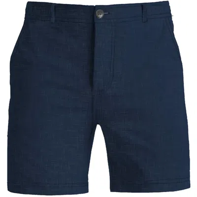 Mc2 Saint Barth Navy Blue Linen Ischia Jr Shorts