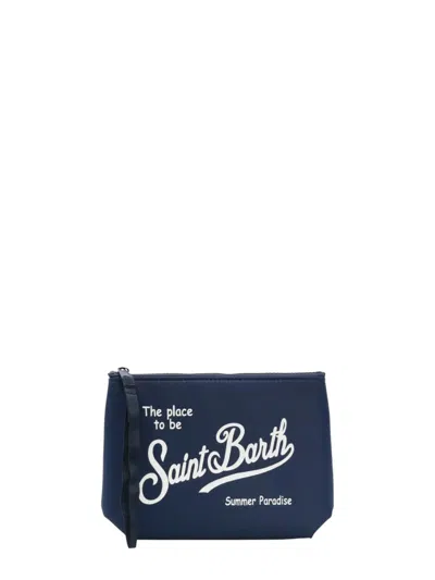 Mc2 Saint Barth Navy Mini Nylon Bag For Men