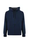 Mc2 Saint Barth Sweatshirt With Zip And Integrated Hood In Blue