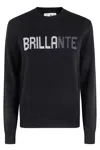 Mc2 Saint Barth Wool And Alpaca Blend Sweater With Embroidery Bollicine Addicted In Black
