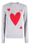 Mc2 Saint Barth New Queen Embroidered Sweater In Gray