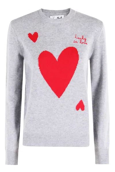 Mc2 Saint Barth New Queen Embroidered Sweater In Gray