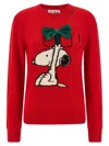 Mc2 Saint Barth X Peanuts Bow Patch Sweater In Red