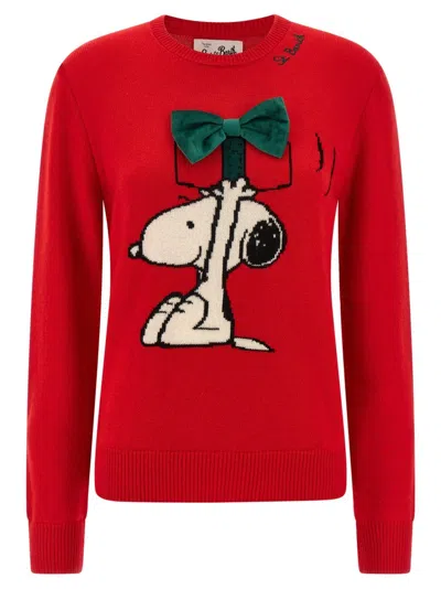 Mc2 Saint Barth 'new Queen - Snoopy Peanuts' Sweater Limited Ed. In Red