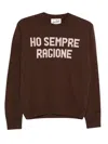 Mc2 Saint Barth Brown Crew Neck Sweater In Brown