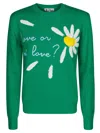 Mc2 Saint Barth Woman Brushed Sweater With Daisy Print