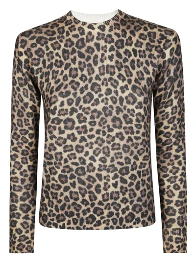 MC2 SAINT BARTH NEW QUEEN CLASSIC LEO LEOPARD GC SWEATER