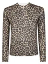 Mc2 Saint Barth New Queen Classic Leo Leopard Gc Sweater In Gray