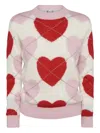 Mc2 Saint Barth New Queen Heart-print Sweater In White