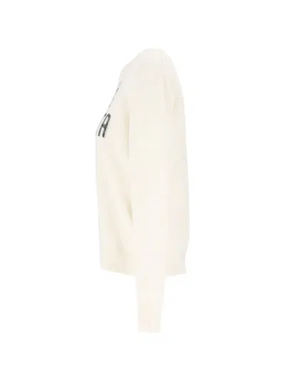 Mc2 Saint Barth New Queen Intarsia-knit Sweater In White