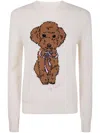 Mc2 Saint Barth Poodle Bow Sweater In Neutral