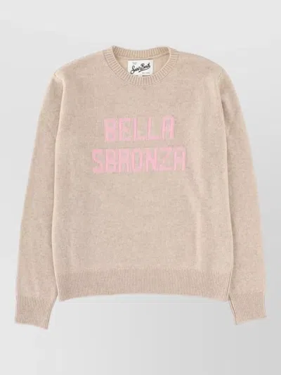 Mc2 Saint Barth New Queen Knit Crew Neck Sweater In Neutral