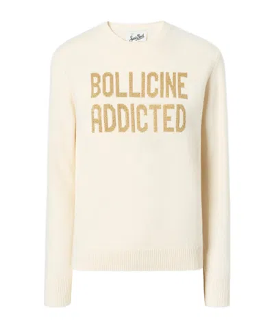 Mc2 Saint Barth New Queen Long-sleeves Sweater In White