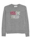 Mc2 Saint Barth Kissene Frega Lettering Jumper In Metallic