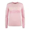 Mc2 Saint Barth New Queen Pink Cashmere Blend Sweater With Jacquard I'm On A Diet (starting Tomorrow In Pink