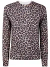 Mc2 Saint Barth Leopard Print Sweater In Multi