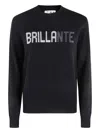 Mc2 Saint Barth Wool And Alpaca Blend Sweater With Embroidery Bollicine Addicted In Black
