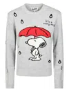 Mc2 Saint Barth New Queen Snoopie Loves Rain Sweater In Gray