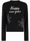Mc2 Saint Barth Happy New Year Sweater In Black