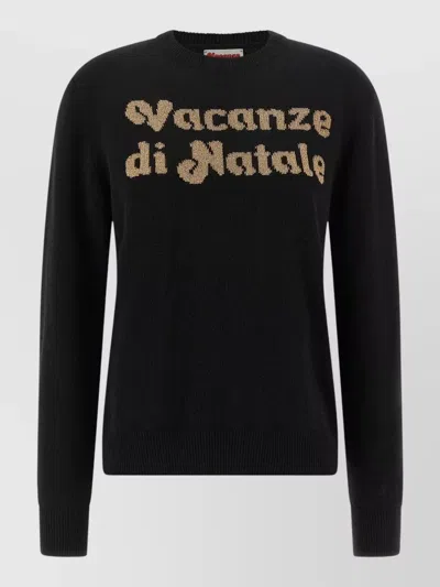 Mc2 Saint Barth New Queen Vacanze Di Natale Knit Sweater In Black