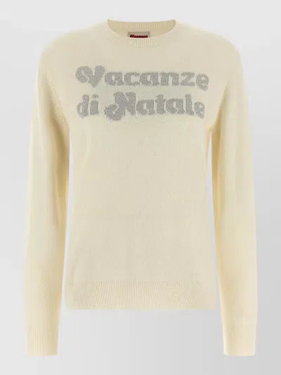 Mc2 Saint Barth New Queen Vacanze Di Natale Knit Sweater In Neutral