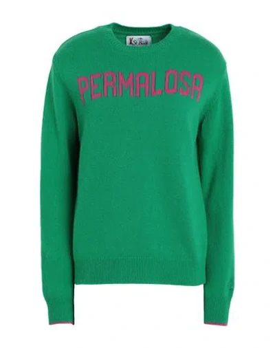 Mc2 Saint Barth New Queen Woman Sweater Green Size S Wool, Viscose, Cashmere, Polyamide