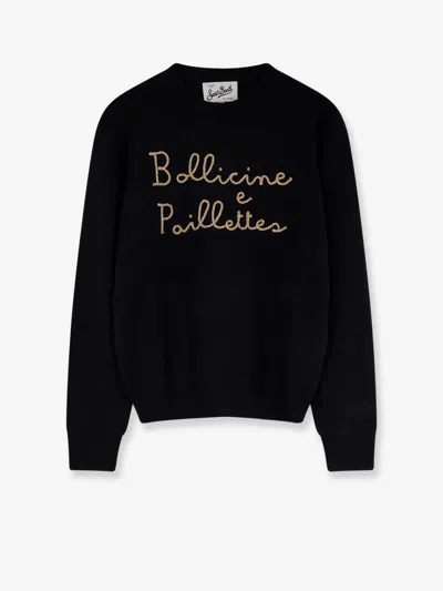 Mc2 Saint Barth New Queen Wool Blend Sweater In Black