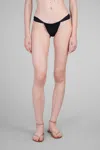 Mc2 Saint Barth Noelle Beachwear In Black Polyamide In Black
