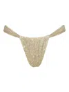 Mc2 Saint Barth Noelle Lurex Bikini Bottoms In Neutral