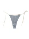 Mc2 Saint Barth Norah Crinkle-texture Bikini Bottom In Blue